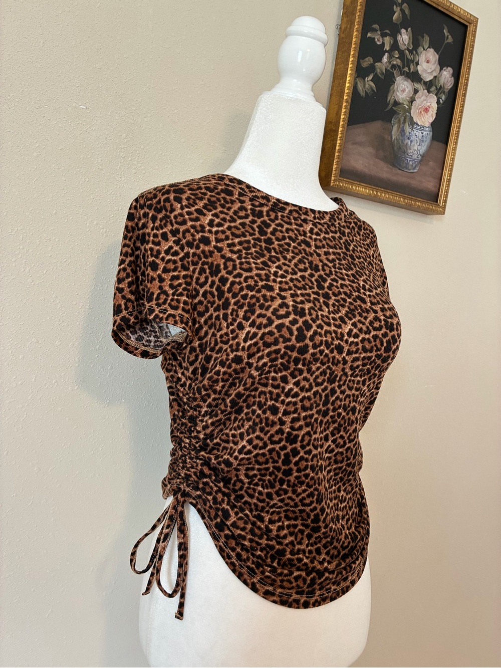 Leopard animal print blouse